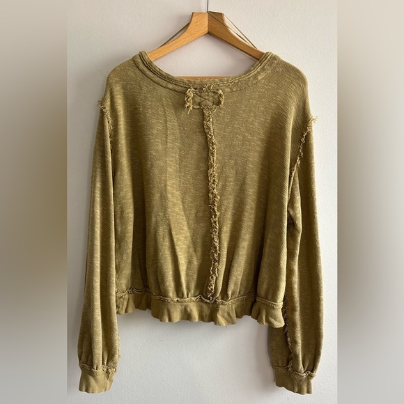 Free People Golden Road Slouchy long sleeve top sz M - Picture 4 of 12